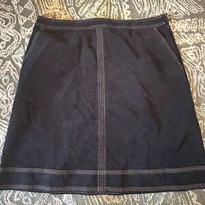 Boden Black Corduroy A-Line Midi Skirt